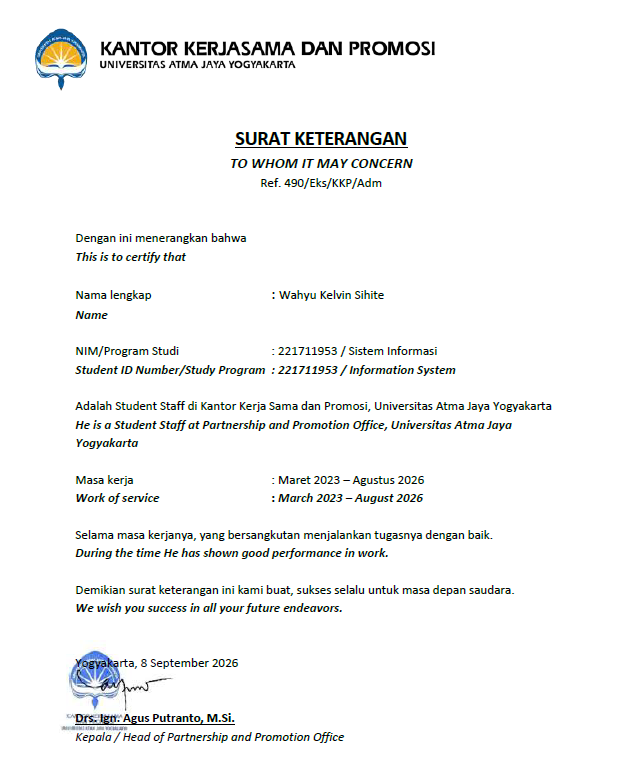 Ambassador Universitas Atma Jaya Yogyakarta